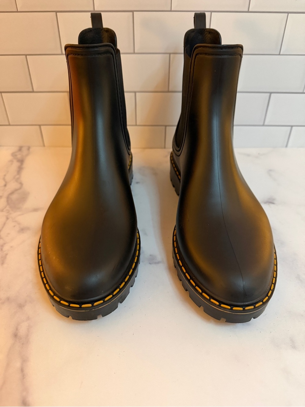 Igor Trak Mate Tri Black Chelsea Rain Boots Waterproof Lug Sole EU 41 US 10